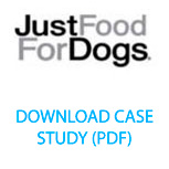 Just Food for Dogs.
Experienced a 50% increase in click-through rate from 
Google searches to its site.